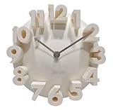 3d Big Digital Modern Contemporary Home Office Decor Round Quartz Wall Clock White