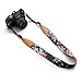 BESTTRENDY Universal Camera Neck Shoulder Strap, Casual Vintage Neck Shoulder Camera Belt for All DSLR Camera Nikon/Canon/Sony/Olympus/Samsung/Pentax ETC/Olympus (Blue+Flower)