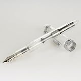 Charberry Spiral Transparent Colourful Office Fine Nib Fountain Pen (Clear)
