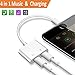Lightning Adapter Headphone Jack for iPhone 7/7 Plus iPhone 8/8 Plus iPhone X/10 .AUX Female Audio Adaptor&Splitter Cable (Audio+Charge+Music Control+Phone Call) Support iOS10.3/11.3orLater
