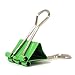 JAM PAPER Colorful Binder Clips - Small - 3/4 Inch (19 mm) - Green Binderclips - 25/Pack