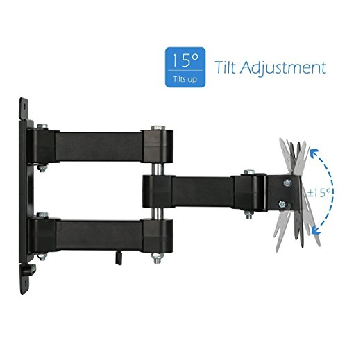 Lunvon TV Wall Mount Bracket for Most 10" 13" 15" 17" 19" 20" 22" 23" 24" 26" 27" 30" 32" Full Motion Articulating Arm TV Bracket with Tilt and Rotation for Plasma, LCD, LED, VESA 75x75mm 100x100mm