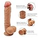 Realistic Silicone Dildo with Suction Cup – Adorime Double Layer Lifelike Penis Dong Cock Anal Sex Toys for Women Masturbation 1