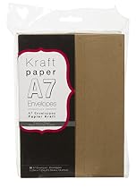 Darice Smooth A7 Envelopes, 5.25-Inch by 7.25-Inch, Kraft, 50-Pack