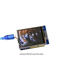 Elegoo, Uno R3 con pantalla táctil TFT de 2.8 pulgadas, con ranura para tarjeta SD, toda la información técnica en el cd para Arduino UNO R3