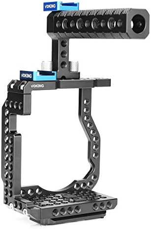 Voking Aluminum Alloy VK-GH5K Camera Video Cage & Top Handle with Detachable and Top Handle Quick Release Plate for Lumix GH5