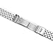 Kai Tian 20mm Brushed Finish Stainless Steel Watch Band Strap Bracelet Wristband with Double Buckle Clasp for Women Men,Silver