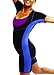 SISYAMA Open-Bust Sauna Hot Suit Weight Loss Neoprene Compression Shapewear Blue (X-Large)
