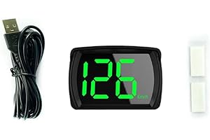 Shkalacar HUD Display Car HUD Headup Display KM/H MPH Digital GPS Speedometer with Large Character Display LED for Car, Truck