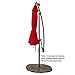 FLAME&SHADE 10 ft Offset Cantilever Outdoor Patio Umbrella with Solar LED Lights - Red