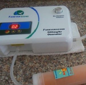 Foreverozone Digital Water Ozonator / Glass Bubbler / Stainless Steel Barb