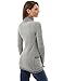 PattyBoutik Women's Open Front Marled Sweater Cardigan (Gray and White M)