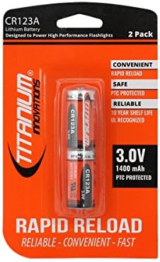 Titanium Innovations CR123A 3V Lithium Battery (2 Card)
