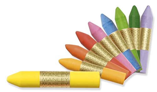 Estuche De 24 Ceras De Colores Manley – Suaves, Mezclables Y Brillantes