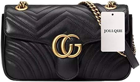 JOLLQUE Women's Leather Shoulder Bag,Velvet Crossbody Bag