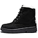 CIOR Fantiny Women's Snow Boots Winter Warm Suede Lace up Snearkers Fashion Flat Platform Shoes,NX01,Black,42