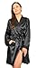 Up2date Fashion Satin Robe, Five Color Choices, Sizes (S, M, L, XL, 2X), Style#Gwn11 (Large, Black)