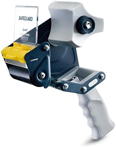 T.R.U. EC-306 Blue/Gray Premium Carton Sealing Hand Held Tape Dispenser: 3 in. Wide (3 in. core)