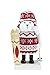 Clever Creations Skiing Polar Bear 7 Inch Traditional Wooden Nutcracker, Festive Christmas Décor for Shelves and Tables