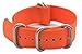 ArtStyle Watch Band with 1.5mm Thickness Quality Nylon Strap and Heavy Duty Brushed Buckle (Orange, 24mm)