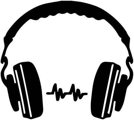 RTCH Car Sticker 2 Piezas 17X15.1CM Dj Headphones Music Bumper Tail Decoration Stickers Vinyl Decals