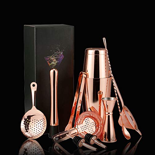 NXYJD Cocktail-Shaker-Herstellungs-Set, 11pcs Bartender-Kit für Mixer-Wein-Edelstahl-Bars-Tool, Home Drink Partyzubehör…