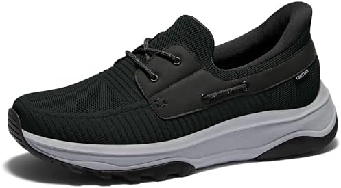 〽️Closed Toe Loafers Sneakers Men\'s Black Canvas Slip On Orthopedic Lightweight Amazon.com | Men main image 3