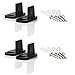 WINSOON 2PCS Adjustable Floor Guide for barn Door Hardware Black with Screws (2PCS)