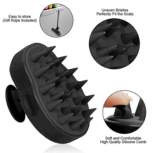 Hair Scalp Massager Shampoo Brush, FReatech [Wet & Dry] Manual Head Scalp Massage Brush, Soft Silico - //coolthings.us