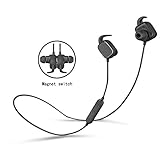 Bluetooth Headphones,Wireless Headphones Sports Wireless Bluetooth 4.1 Extra Bass Headsets With Magnetic Switch Noise Cancelling/Apt-X Waterproof (Black)