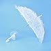 AerWo White Handmade Battenburg Lace Flower Girls Parasol Wedding Bridal Braidsmaid Sun Umbrella Wedding Decoration