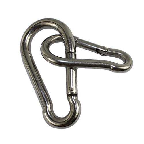 Dianoo 2 Pcs Stainless Steel Carabiner Snap Link Hook - Gourd shaped (Medium and large as a combination for selling)