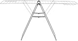 Brabantia HangOn Laundry Drying Rack 25m Metallic Grey Compact Foldaway view 5