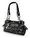 Camouflage Rhinestone Western Buckle Purse/Wallet Set (Black)