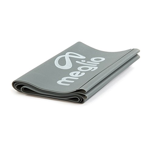Meglio Latex Free Resistance Bands 7ft. Exercise Bands for Physical Therapy, Strength Training Workouts, Yoga, Pilates, Stretching. Range of Resistance Strengths & Exercise Guide Booklet Included