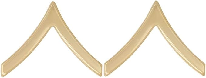 Pvt E2 Private Us Army Black Metal Subdued Rank Pair