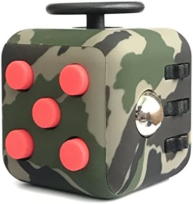 Omicu Fidget Cube Relieves Stress And Anxiety for Children and Adults Anxiety Attention Toy (army-green-red)