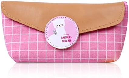 Amazon Deli ペンケース かわいい パステルカラー 動物 イラスト ワッペン ピンク アルパカ 並行輸入品 ペンケース 文房具 オフィス用品