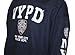 NYPD Hoodie White Sleeve Print Sweatshirt Navy Blue