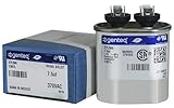 GE Genteq Capacitor Oval 7.5 uf MFD 370 Volt 97F9001 (Replaces Old GE 27L566 97F4158, Z97F4158, 27L566BZ3), 7.5 MFD at 370 volts