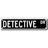 ERMUHEY Detective Dr Metal Sign, 16x4 Inch, Perfect for Indoor/Outdoor Decor