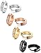 FIBO STEEL 13MM Stainless Steel Small Hoop Earrings for Men Women Huggie Earrings CZ Inlaid RG
