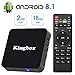 Kingbox Android TV Box 8.1, 2018 Newest K2 Android Box with 2GB RAM 16GB ROM Quad-Core Support WiFi/3D/4K/H.265 Smart TV Box