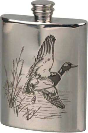 Amazon 6oz Pinder Brosピューターヒップフラスコ Duck With Funnel ハンドメイドでシェフィールド Pinder Bros フラスコ スキットル