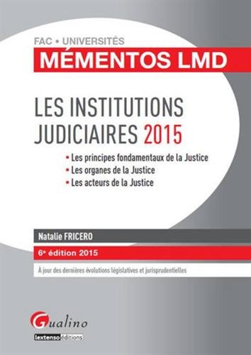 Les  institutions judiciaires