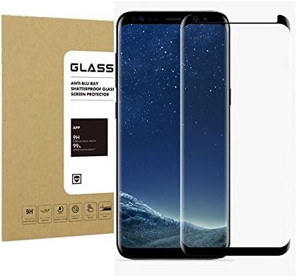 Galaxy S8 Tempered Glass Screen Protector WolfGen [Easy Installation] 9H Hardness Bubble-Free [Touch Sensitive] HD Clear Film Screen Protector for Samsung Galaxy S8 Black