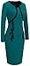 HOMEYEE Women's Elegant Patchwork Wear to Work Bodycon Cocktail Dress B247