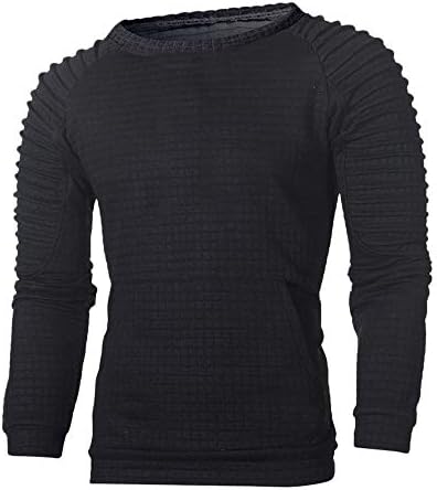 Beautyfine Men's Autumn Hoodie Hooded Sweatshirt Long Sleeve Plaid Top Fashion Tee Outwear Blouse