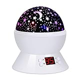 Star Projector, LBell Star Sky Night Light Rotating Cosmos Star Projector Lamp with LED Timer Auto-Shut Off, Color Changing, USB Cable Plug for Baby Kids Nursery Bedroom Living Room