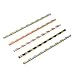 125 PCS Paper Straws JIANFA-Food Grade Rose Gold Foil striped pattern Paper Straw Biodegradable Straw for Birthdays,Christmas, Weddings, Baby Showers, Celebrations and Parties